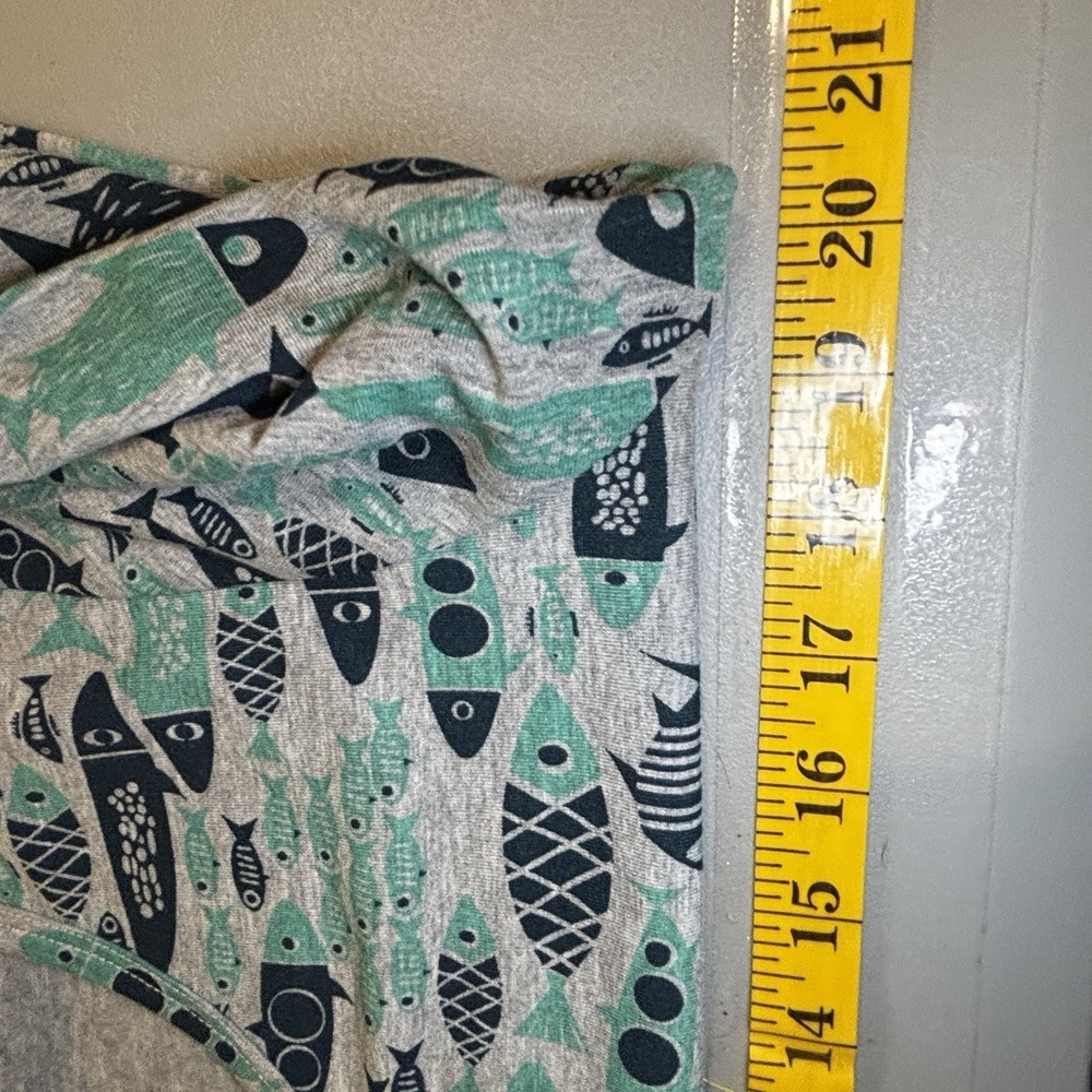 Lularoe Shirt Tee V-Neck Floral Short Sleeve Teal Blue Stretch Soft Large - Picture 3 of 11